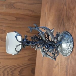 Heavy Weight Solid Pewter Marine Life Tealight Holder